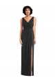 Discount Spandex Sheath Long Sleeveless V-Back Formal Dress