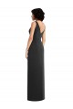 Discount Spandex Sheath Long Sleeveless V-Back Formal Dress