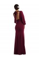 Discount Stretch Crepe Trumpet Long Long Sleeves Open Back Formal Dress
