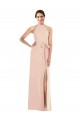 Discount Stretch Crepe Trumpet Long Sleeveless Criss Cross Back Formal Gowns