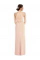 Discount Stretch Crepe Trumpet Long Sleeveless Criss Cross Back Formal Gowns