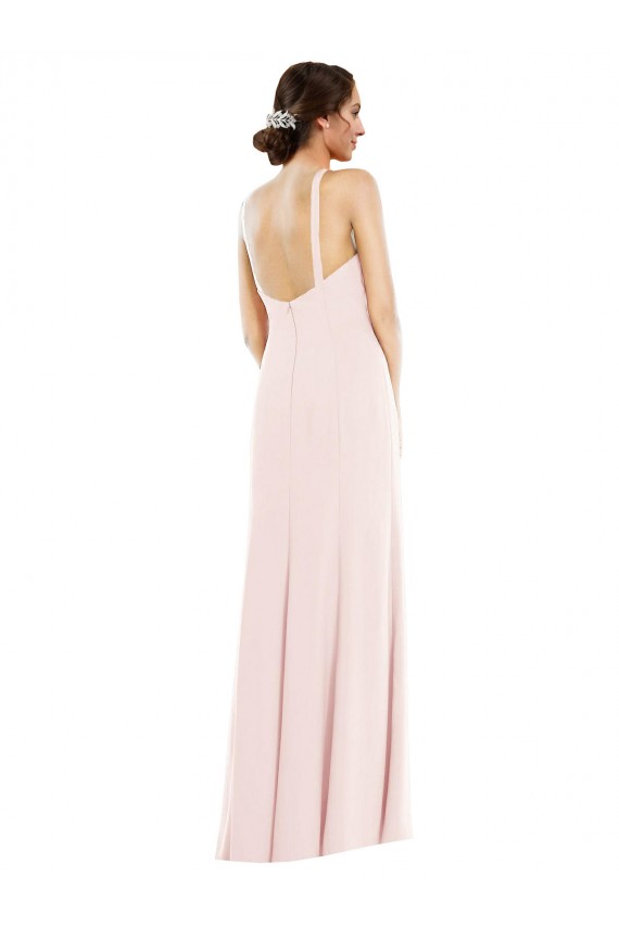 Discount Stretch Crepe Trumpet Long Sleeveless Low Back Formal Dress