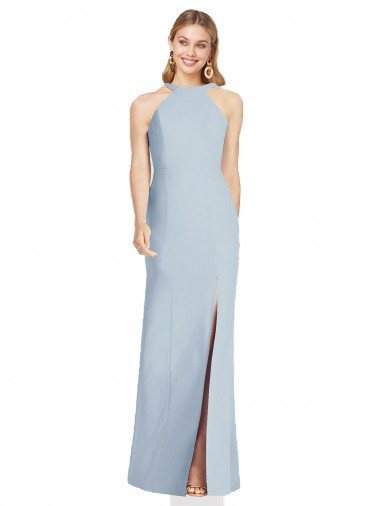 Discount Stretch Crepe Trumpet Long Sleeveless Backless Formal Dress