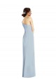 Discount Stretch Crepe Trumpet Trumpet Sleeveless Light Sky Blue Front Slit Formal Dress