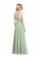 Discount Chiffon Trumpet Long Sleeveless Low Back Formal Dress