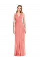 Discount Chiffon Trumpet Long Sleeveless Desert Rose Formal Dress