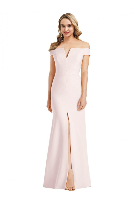 Discount Stretch Crepe Trumpet Long Sleeveless Formal Dress