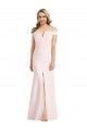 Discount Stretch Crepe Trumpet Long Sleeveless Formal Dress