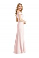 Discount Stretch Crepe Trumpet Long Sleeveless Formal Dress